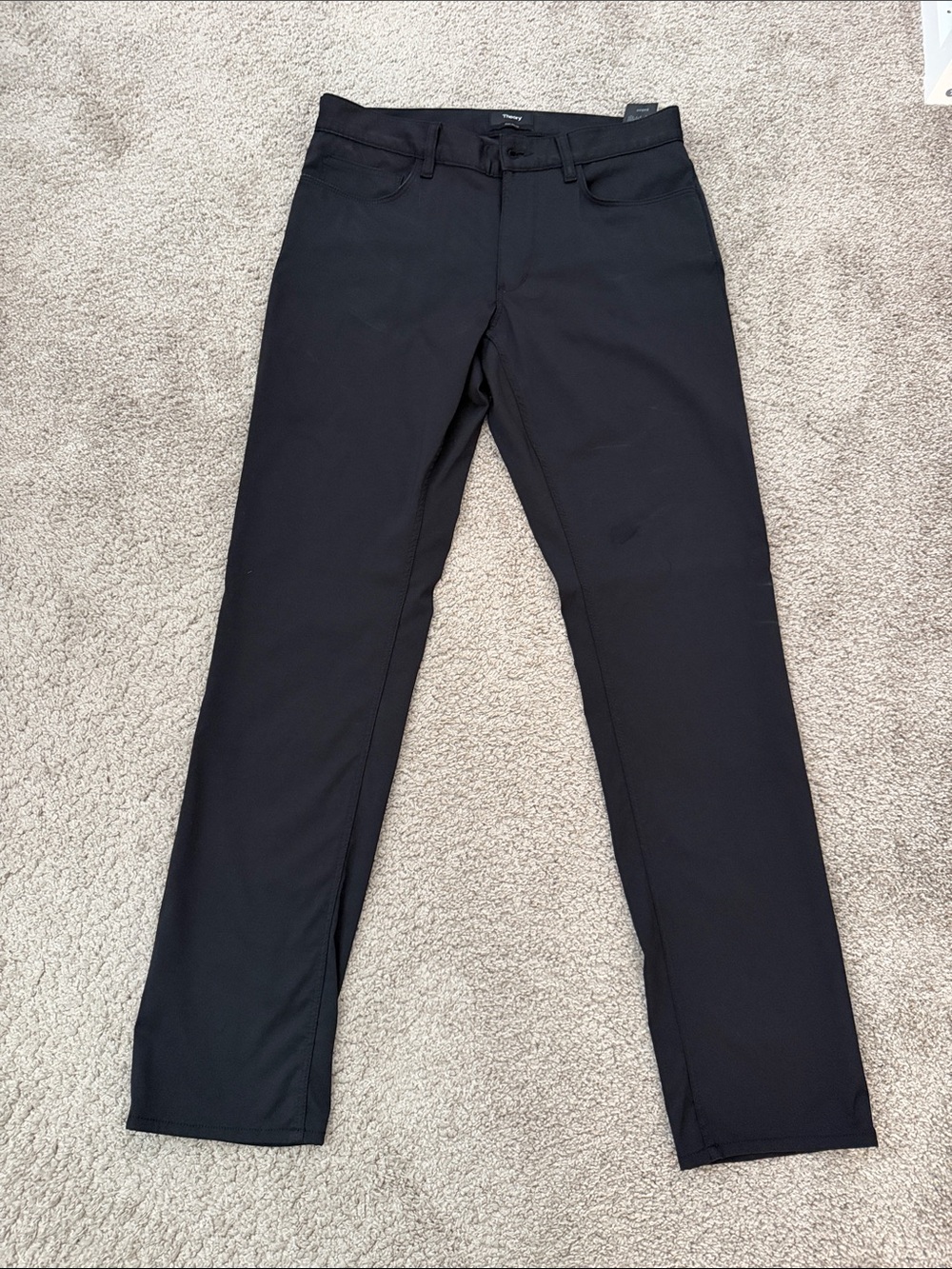Theory Black Raffi Slim Fit Trousers